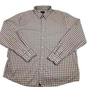 UNTUCKit Men's 2XLPlaid Button Down Long Sleeve Shirt Rosedale Red Nylon Spandex